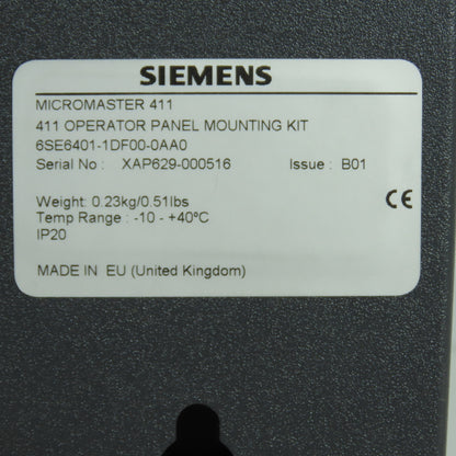 Siemens 6SE6400-0BP00-0AA0 Operator Panel W/6SE6401-1DF00-0AA0 Mount & Cable NEW