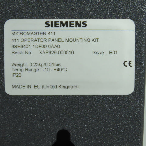 Siemens 6SE6400-0BP00-0AA0 Operator Panel W/6SE6401-1DF00-0AA0 Mount & Cable NEW