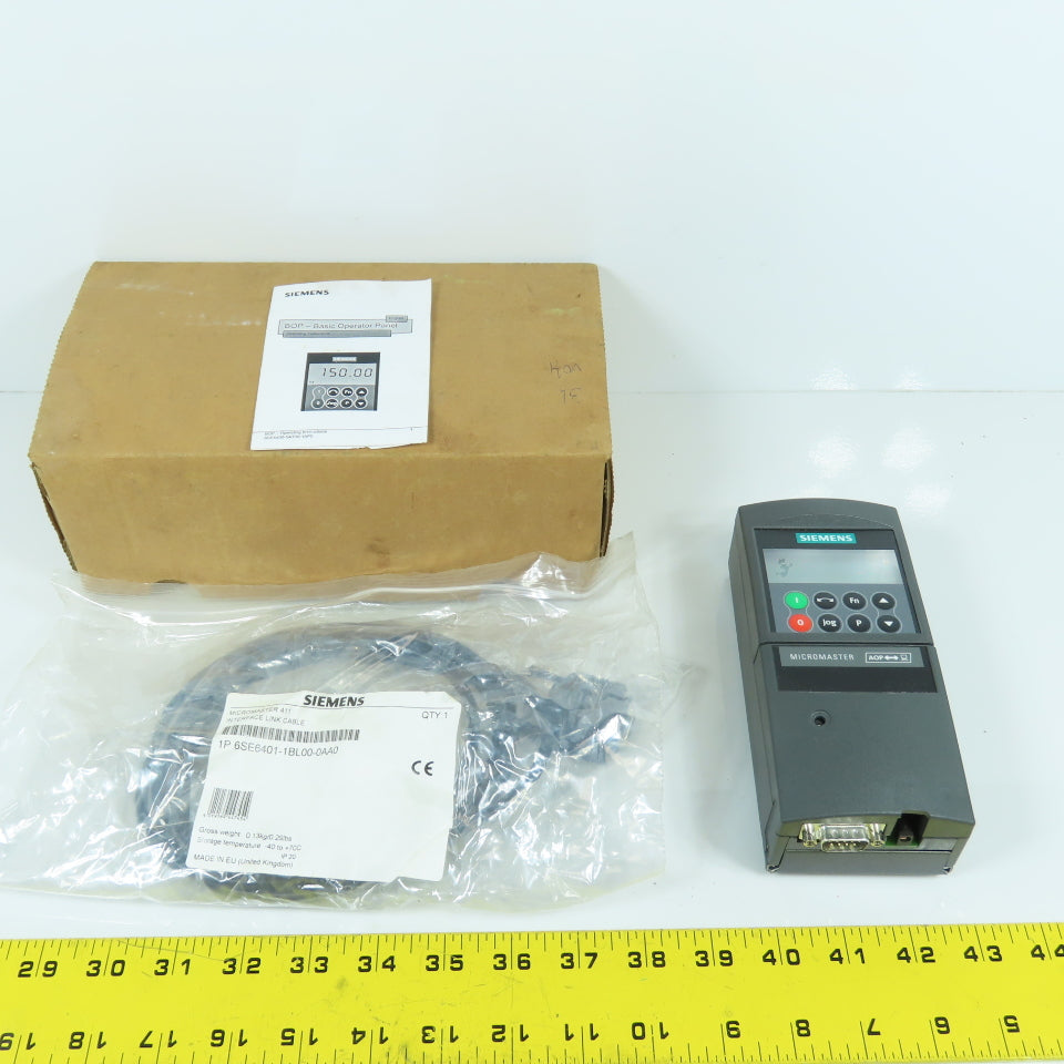 Siemens 6SE6400-0BP00-0AA0 Operator Panel W/6SE6401-1DF00-0AA0 Mount & Cable NEW