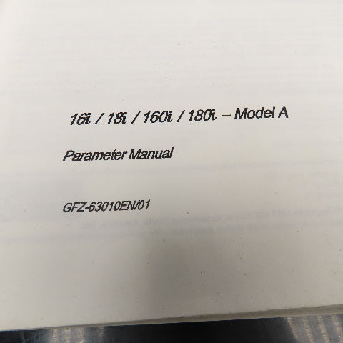 GE Fanuc GFZ-63010EN/01 16i/18i/160i/180i-Model A Parameter Manual