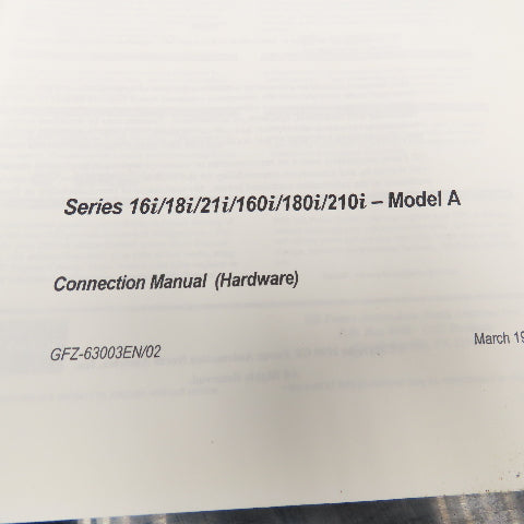 GE Fanuc GFZ-63003EN/02 16i/18i/21i/160i/180i/210i -Model A Connection Manual