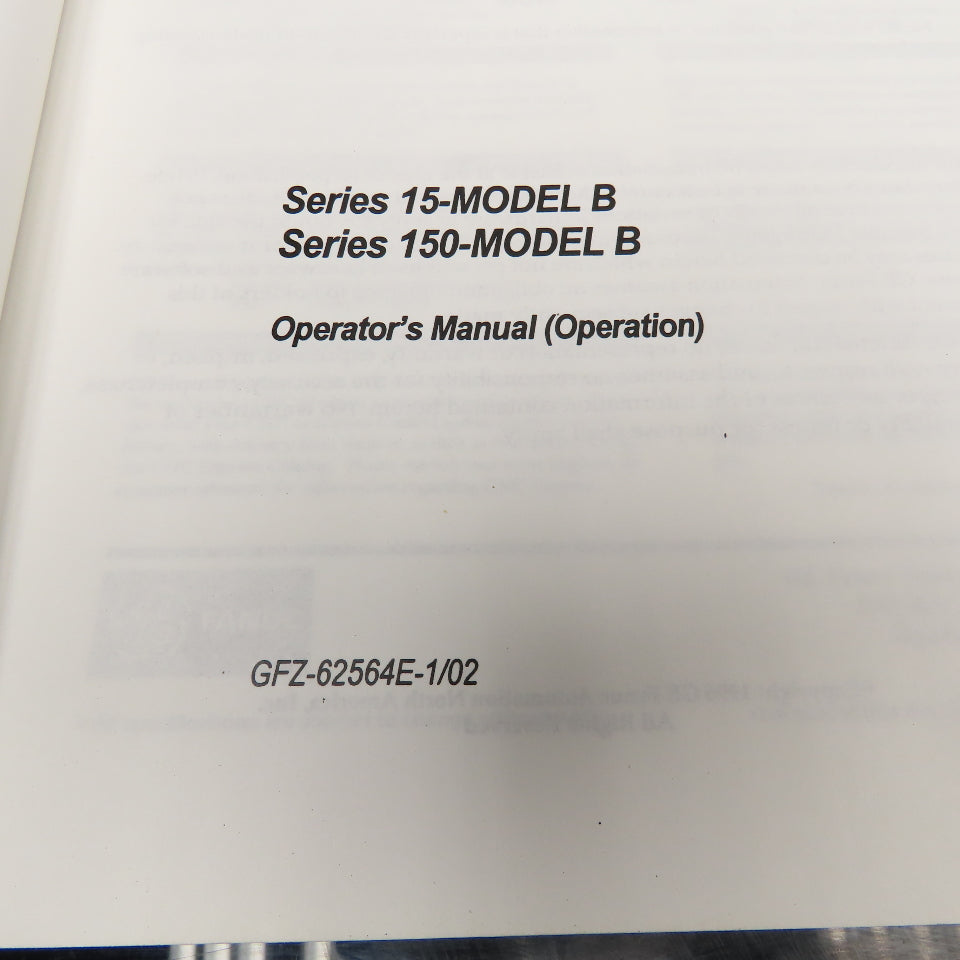 GE Fanuc GFZ-62564E-1/02 Series 15-Model B Series 150-Model B Operator Manual