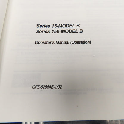 GE Fanuc GFZ-62564E-1/02 Series 15-Model B Series 150-Model B Operator Manual