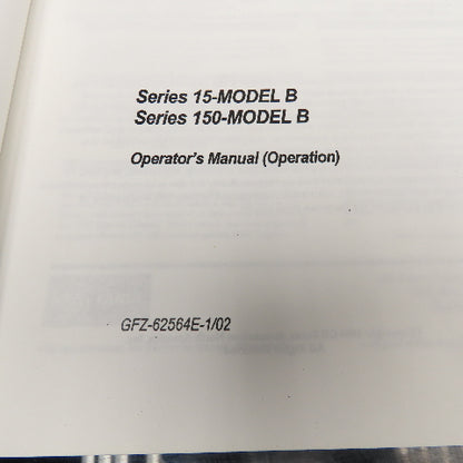 GE Fanuc GFZ-62564E-1/02 Series 15-Model B Series 150-Model B Operator Manual
