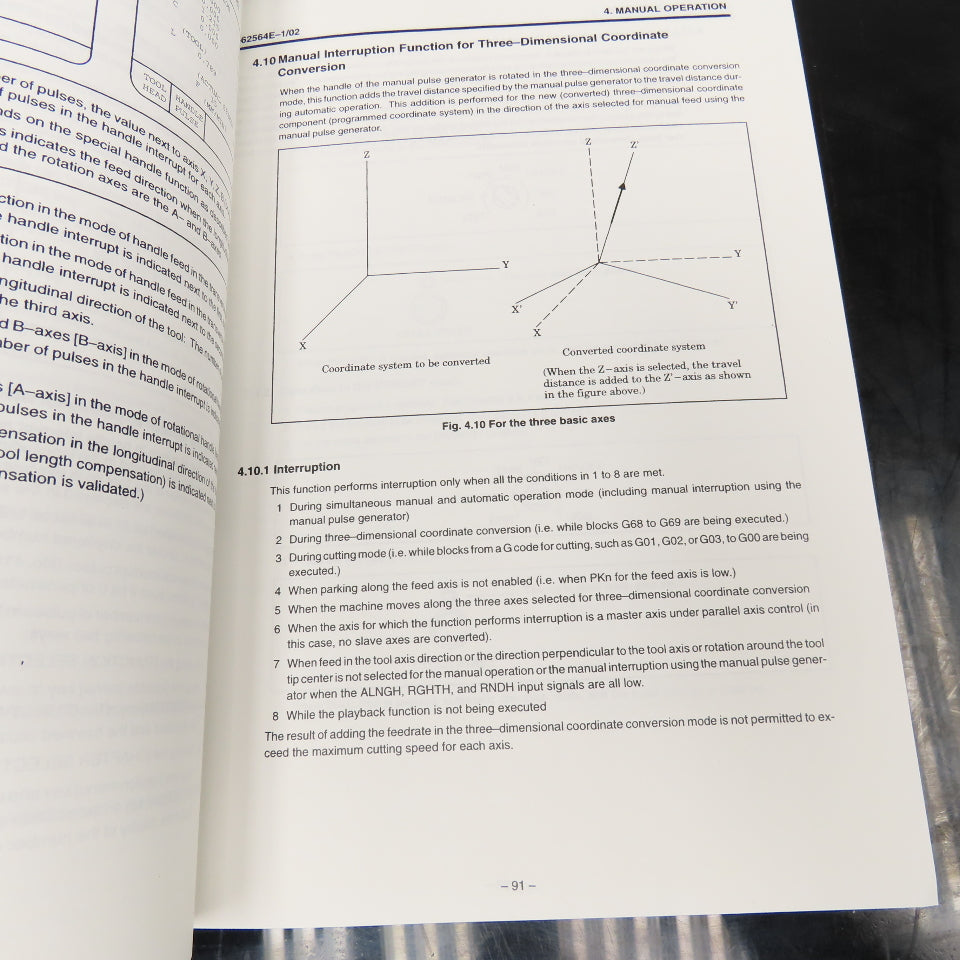 GE Fanuc GFZ-62564E-1/02 Series 15-Model B Series 150-Model B Operator Manual