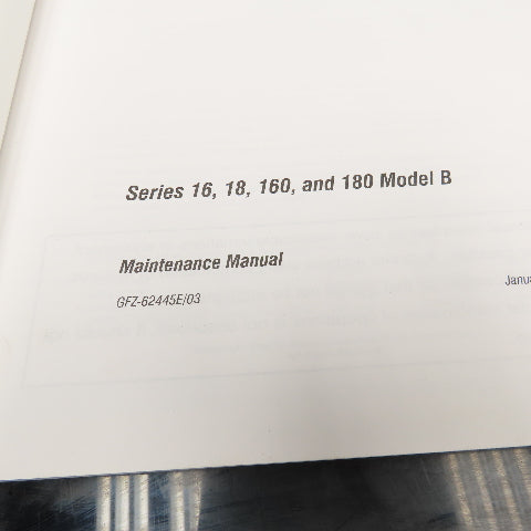 GE Fanuc GFZ-62445E/03 Series 16,18,160 And 180-Model B Maintenance Manual