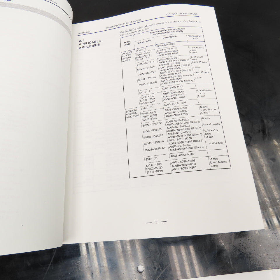 GE Fanuc GFZ-65142E/02 Alpha a Series Servo Motor Description Manual