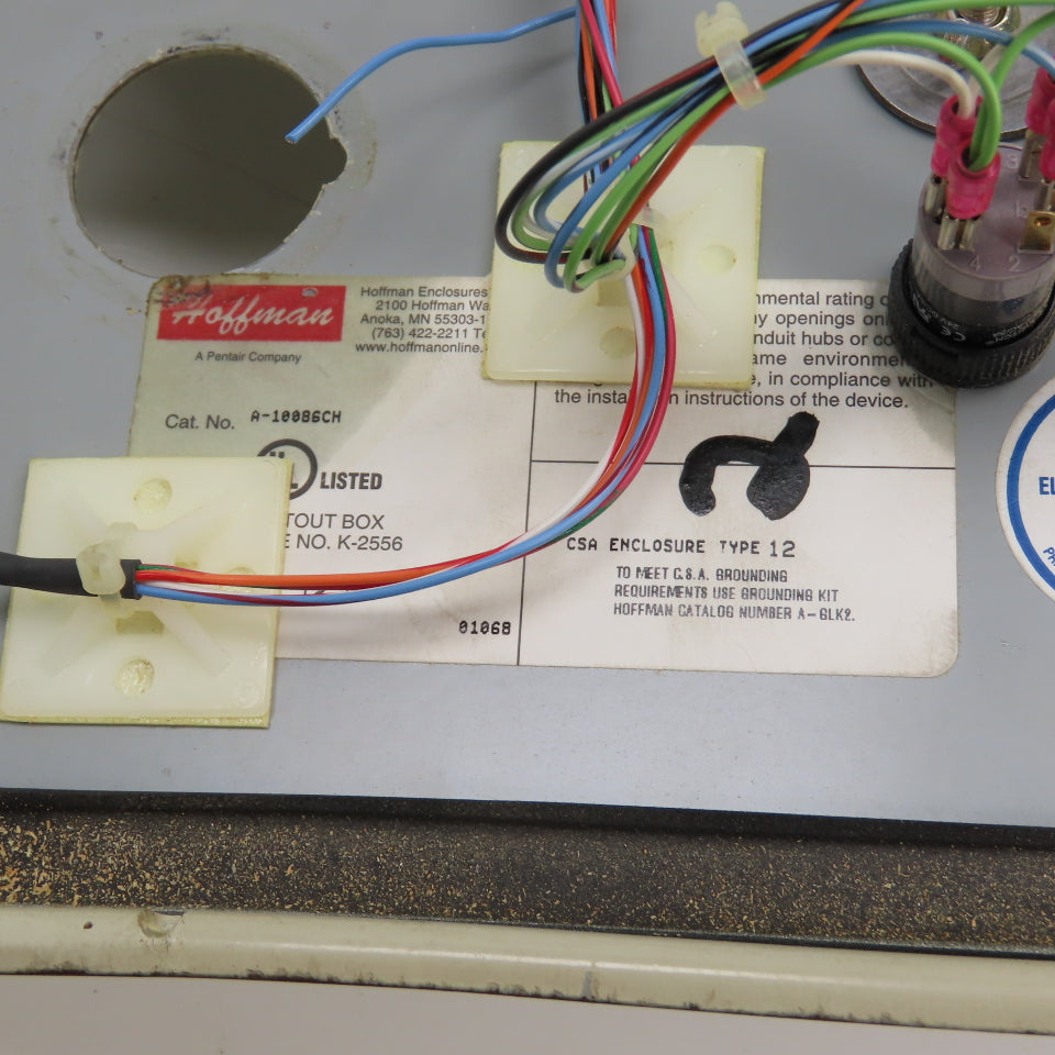 Hoffman A-10086CH 10 x 8 x 6" Electrical Enclosure (No Backplate) 5 Push Buttons
