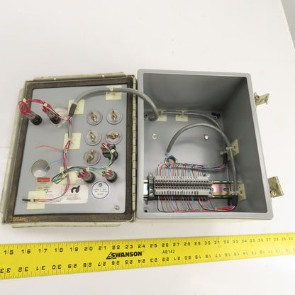 Hoffman A-10086CH 10 x 8 x 6" Electrical Enclosure (No Backplate) 5 Push Buttons