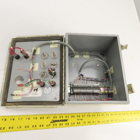 Hoffman A-10086CH 10 x 8 x 6" Electrical Enclosure (No Backplate) 5 Push Buttons