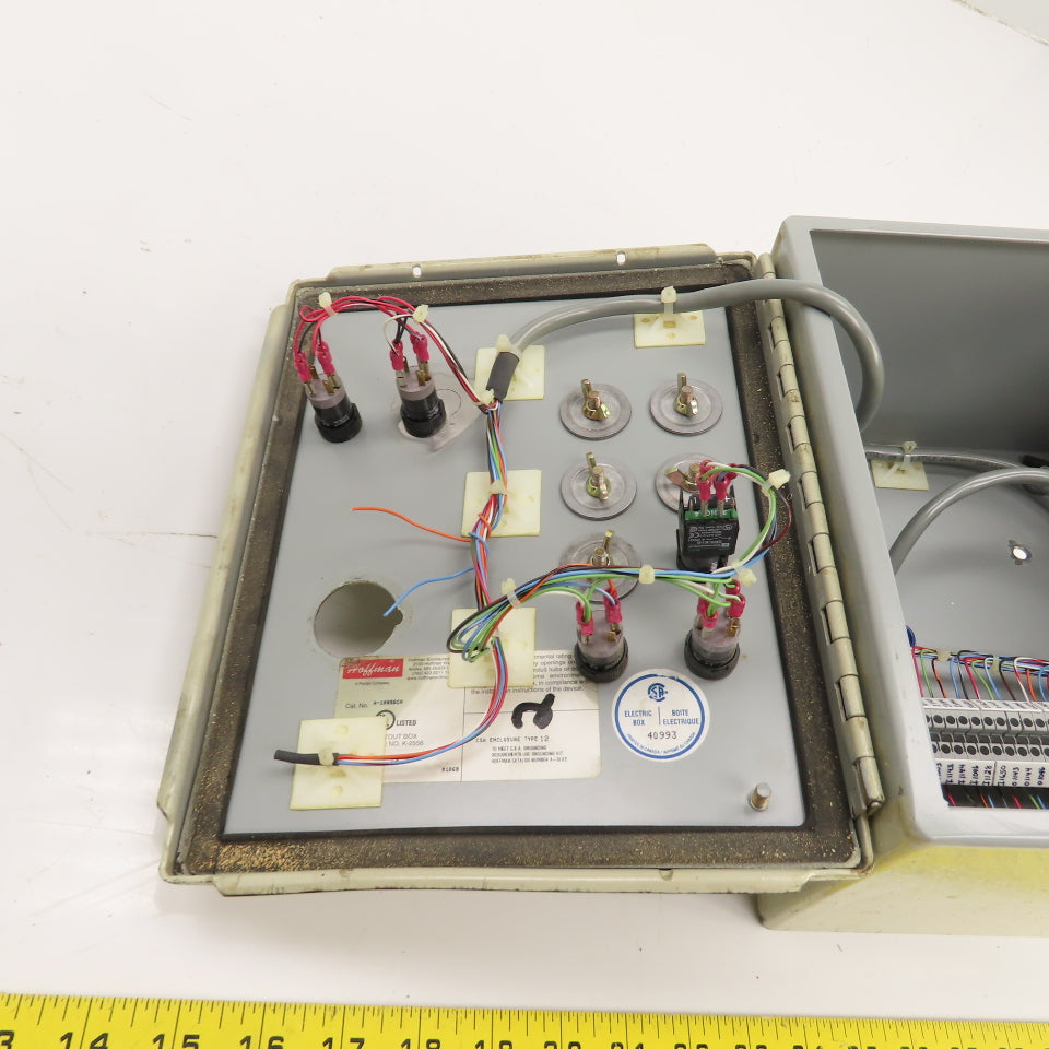 Hoffman A-10086CH 10 x 8 x 6" Electrical Enclosure (No Backplate) 5 Push Buttons
