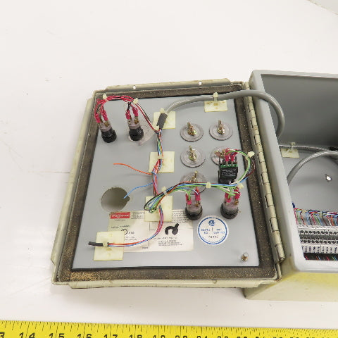 Hoffman A-10086CH 10 x 8 x 6" Electrical Enclosure (No Backplate) 5 Push Buttons