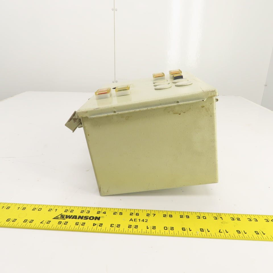 Hoffman A-10086CH 10 x 8 x 6" Electrical Enclosure (No Backplate) 5 Push Buttons
