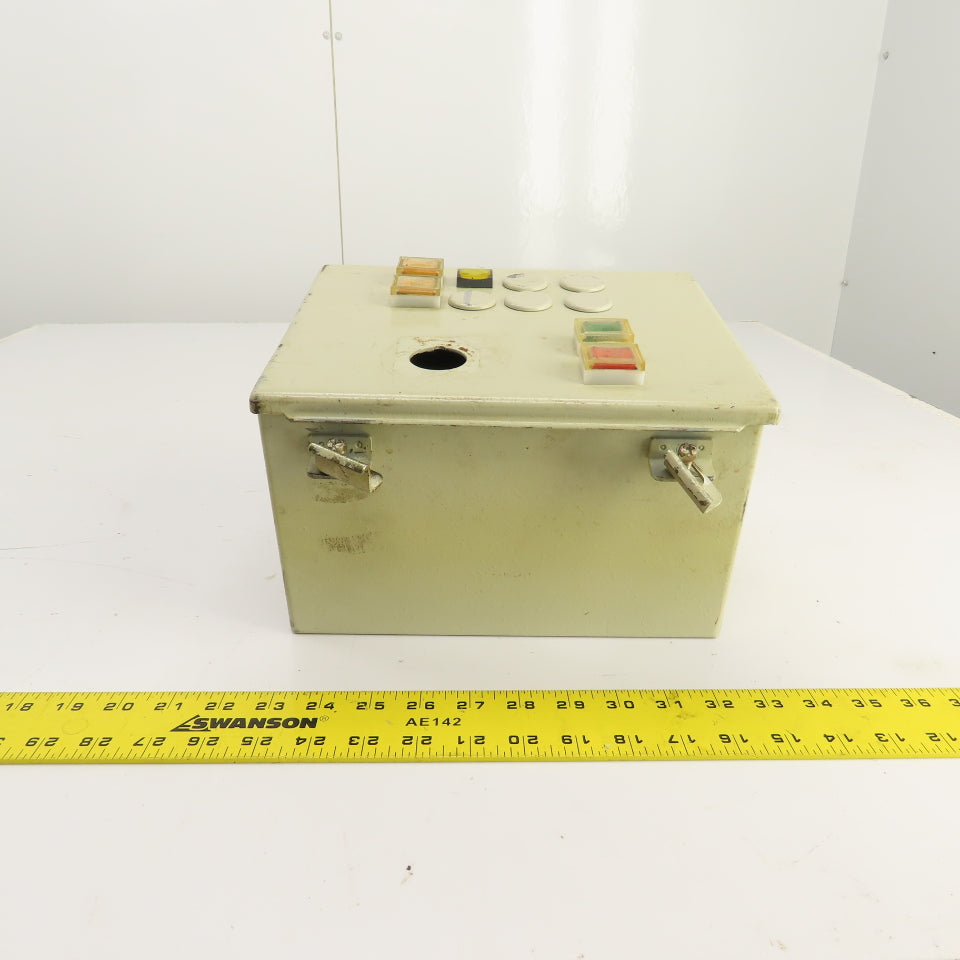 Hoffman A-10086CH 10 x 8 x 6" Electrical Enclosure (No Backplate) 5 Push Buttons