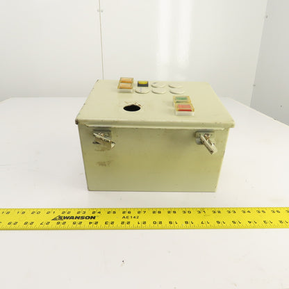 Hoffman A-10086CH 10 x 8 x 6" Electrical Enclosure (No Backplate) 5 Push Buttons