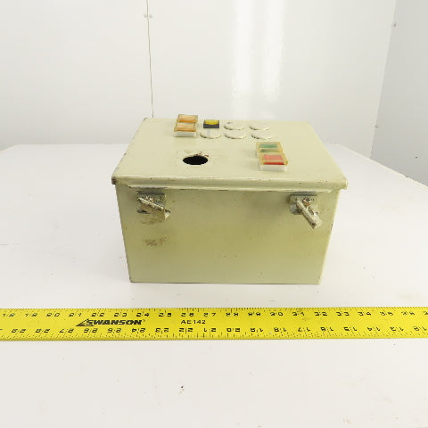 Hoffman A-10086CH 10 x 8 x 6" Electrical Enclosure (No Backplate) 5 Push Buttons