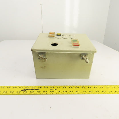 Hoffman A-10086CH 10 x 8 x 6" Electrical Enclosure (No Backplate) 5 Push Buttons