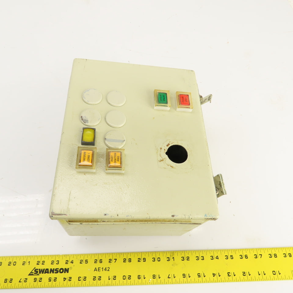 Hoffman A-10086CH 10 x 8 x 6" Electrical Enclosure (No Backplate) 5 Push Buttons