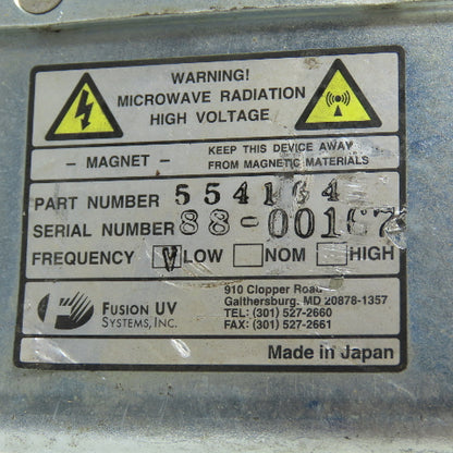 Fusion 554164 Low Voltage Magnetron (Low Frequency)
