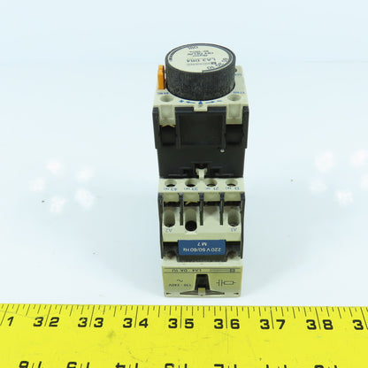 Telemecanique CA2 DN31 10A Contactor 220v Coil W/ LA3 DR4 Time Delay Relay