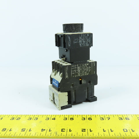 Telemecanique CA2 DN31 10A Contactor 220v Coil W/ LA3 DR4 Time Delay Relay