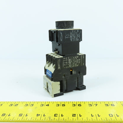 Telemecanique CA2 DN31 10A Contactor 220v Coil W/ LA3 DR4 Time Delay Relay