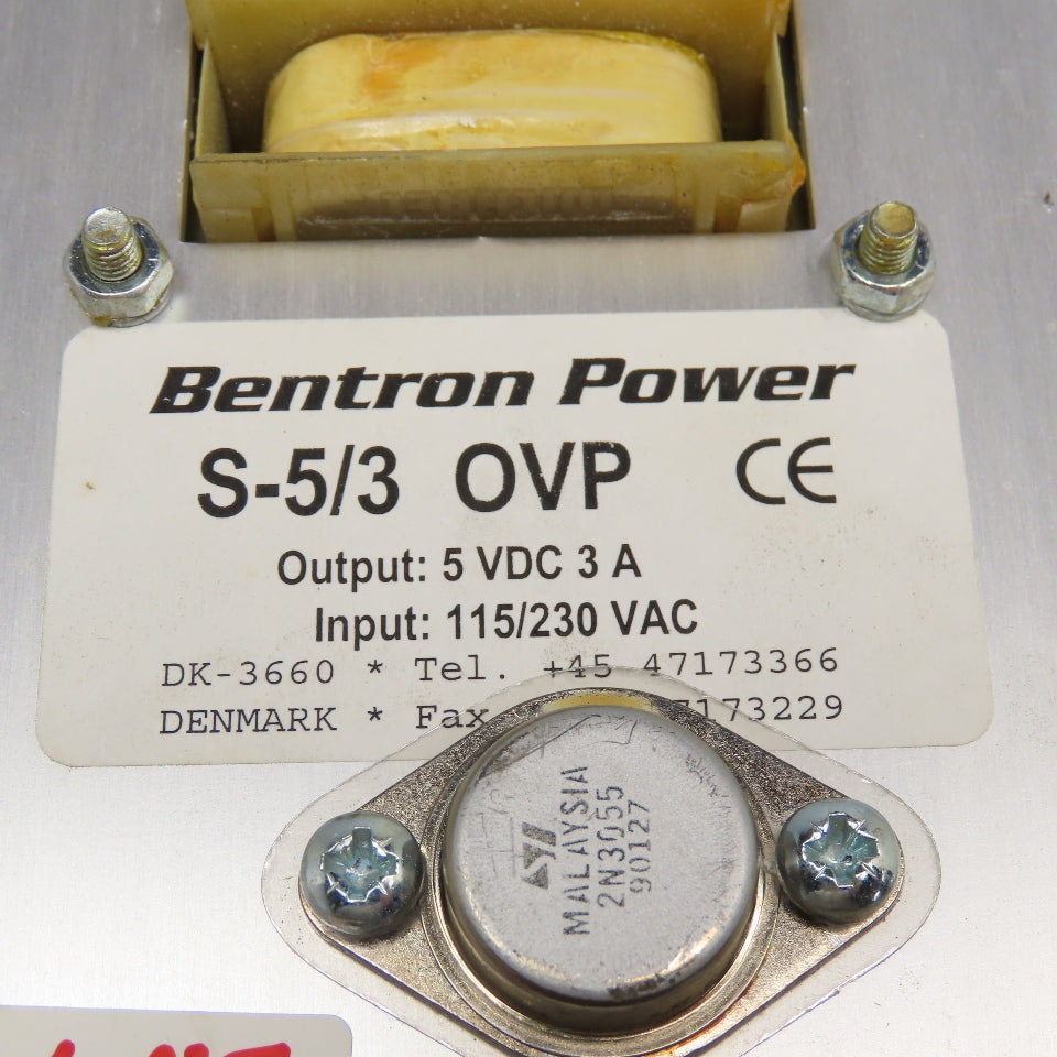 Bentron Power S-5/3 OVP 115/230VAC 5VDC 3A Power Supply