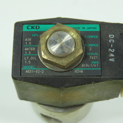 CKD AB31-02-2 24VDC Stainless Steel Solenoid Valve 1/4" Ports