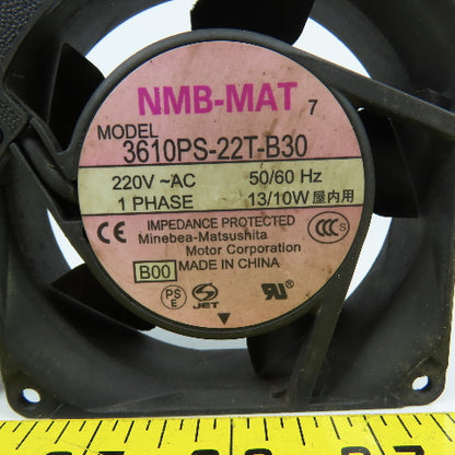 NMB 3610PS-22T-B30 220VAC Cooling Fan Single Phase 3-5/8" x 3-5/8" Lot Of 3