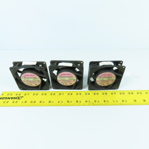 NMB 3610PS-22T-B30 220VAC Cooling Fan Single Phase 3-5/8" x 3-5/8" Lot Of 3