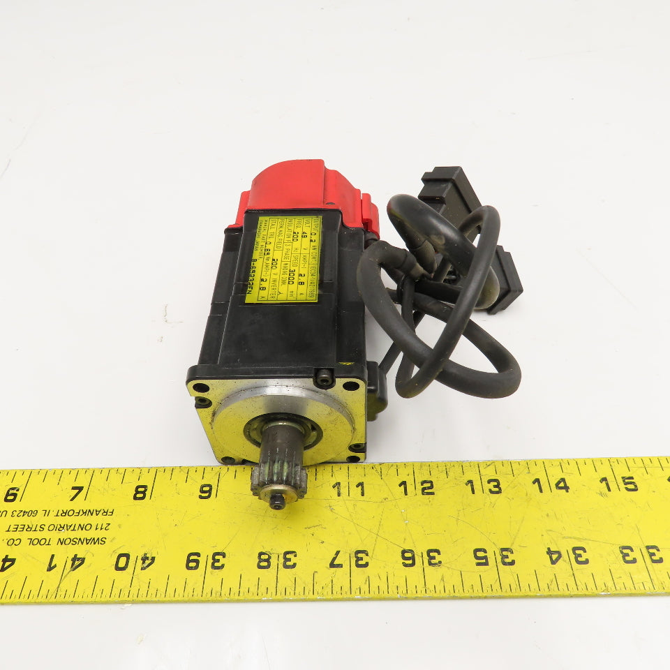 Fanuc A06B-0113-B175 0.2kW 200Hz 3000RPM 2.8A 48VDC Servo Motor