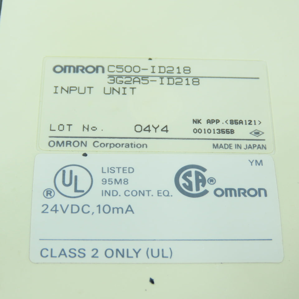 Omron C500-ID218 3G2A5-ID218 Input Unit 24VDC Lot Of 5