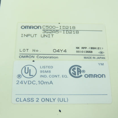 Omron C500-ID218 3G2A5-ID218 Input Unit 24VDC Lot Of 5
