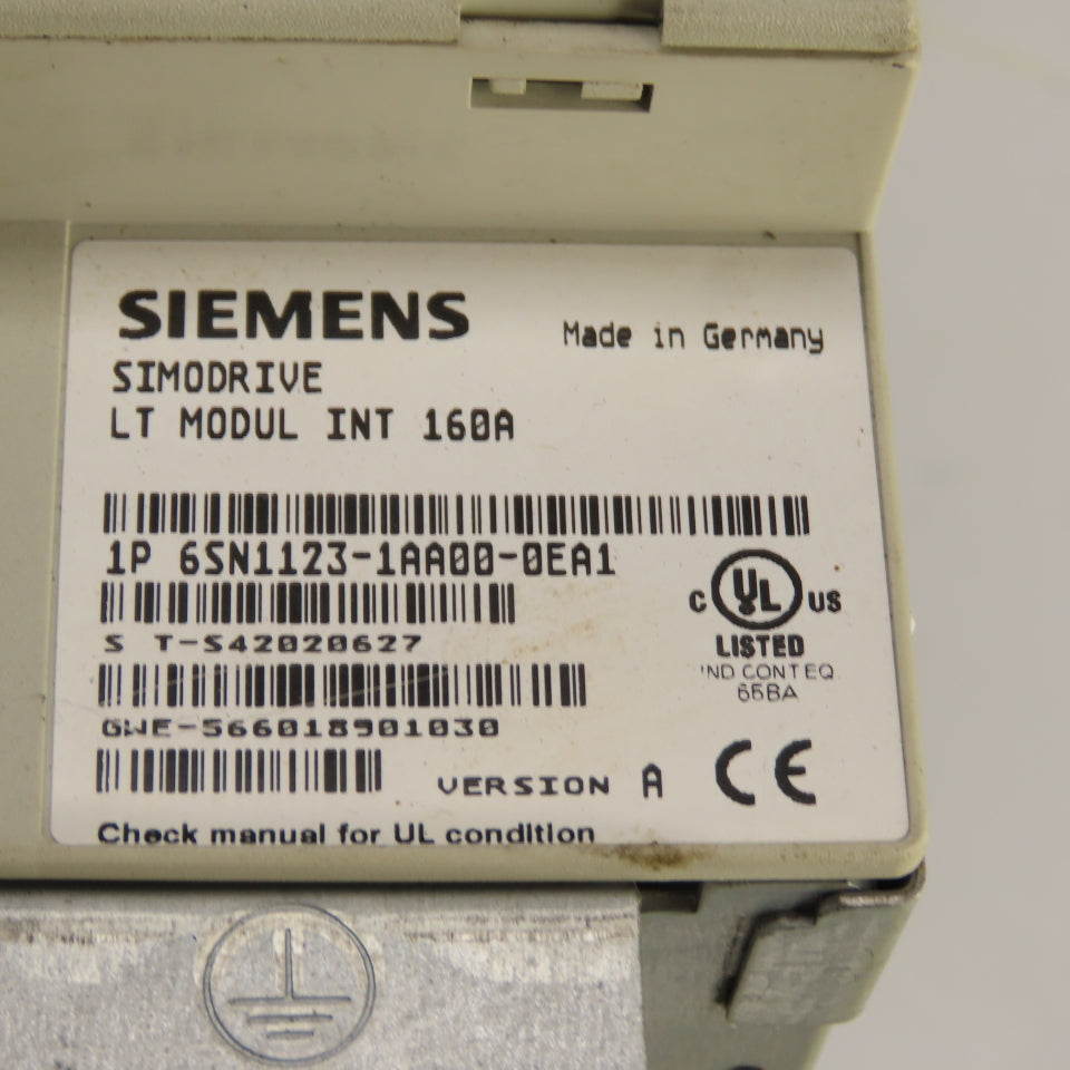 Siemens 6SN1123-1AA00-0EA1 Simodrive LT Modul INT 160A Power Supply Parts/Repair