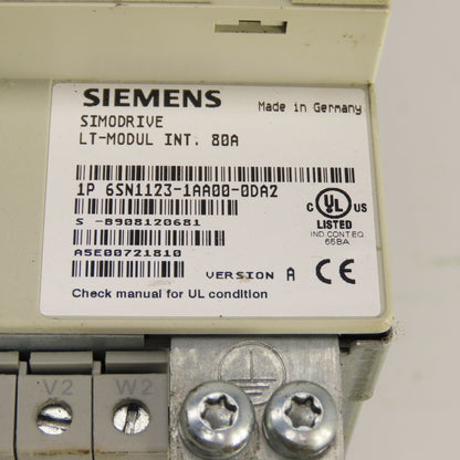 Siemens 6SN1123-1AA00-0DA2 Version A Simodrive LT-Modul INT 80A