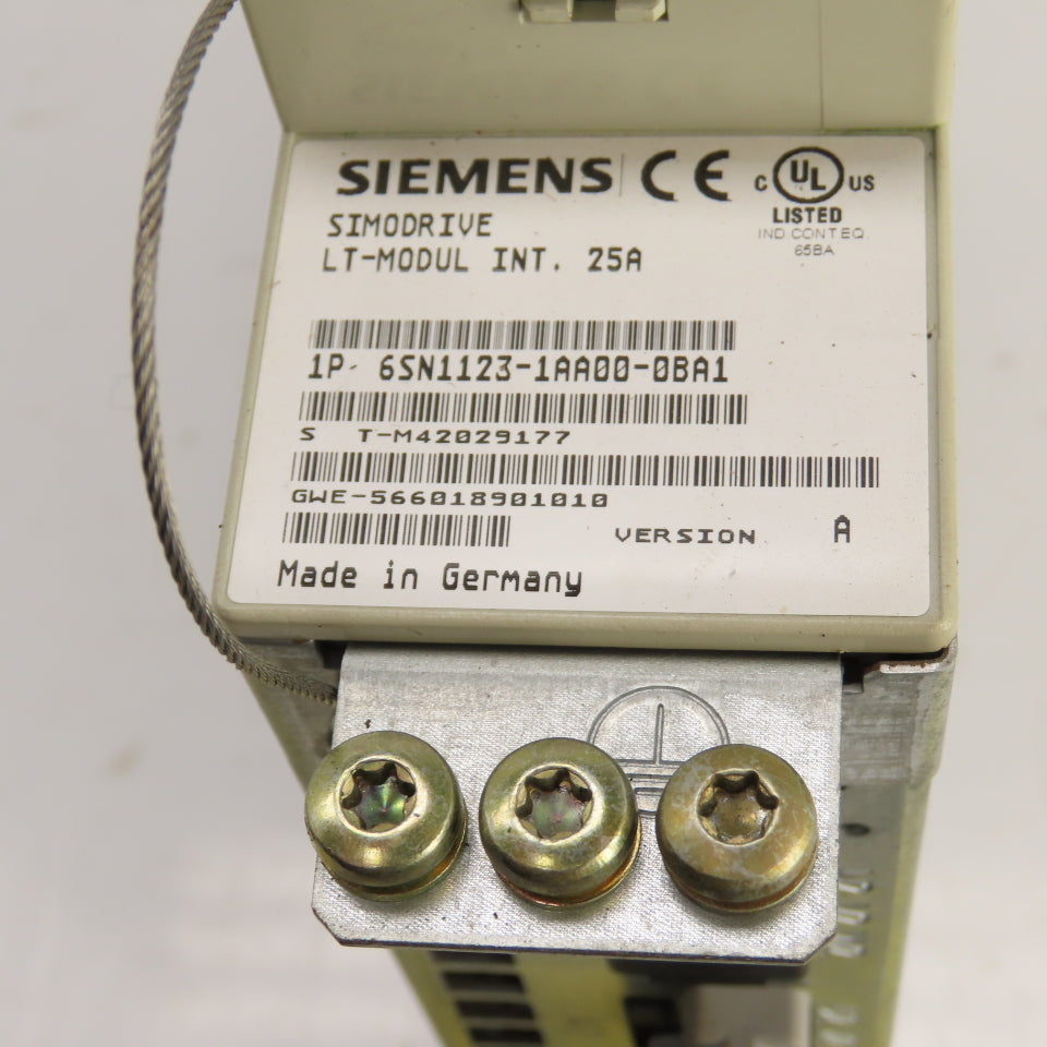 Siemens 6SN1123-1AA00-0BA1 Version A Simodrive LT-Modul 25A