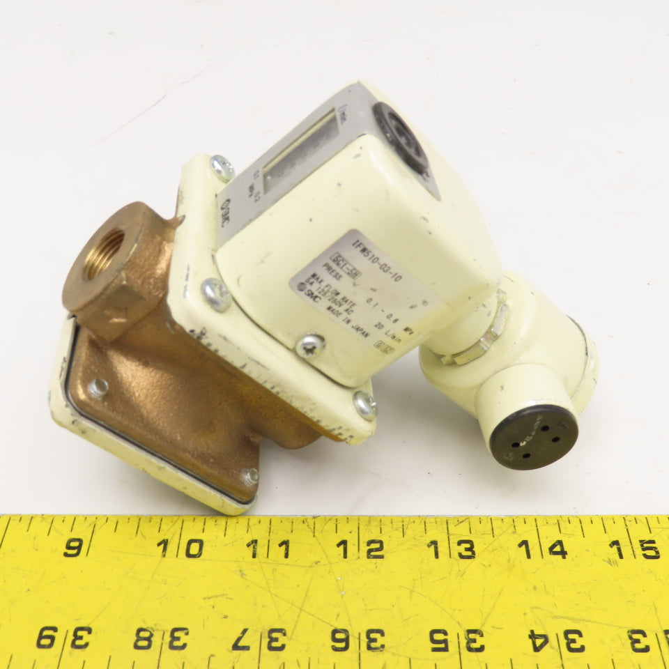 SMC 1FW510-03-10 3/8" Port 20L/min 120/250VAC Diaphragm Style Flow Switch