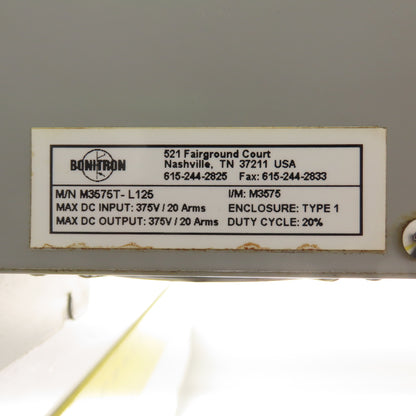 Bonitron M3575T-L125 Dynamic Braking Transistor 230VAC 125A