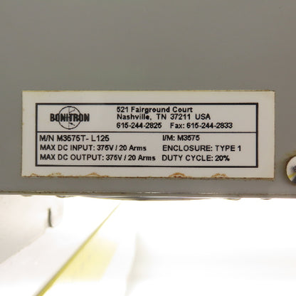 Bonitron M3575T-L125 Dynamic Braking Transistor 230VAC 125A