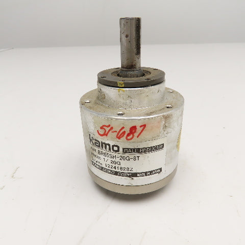 Kamo Seiko BR65SH-20G-8T 1/20G Ratio Ball Reducer 12mm & 3/8" Shaft