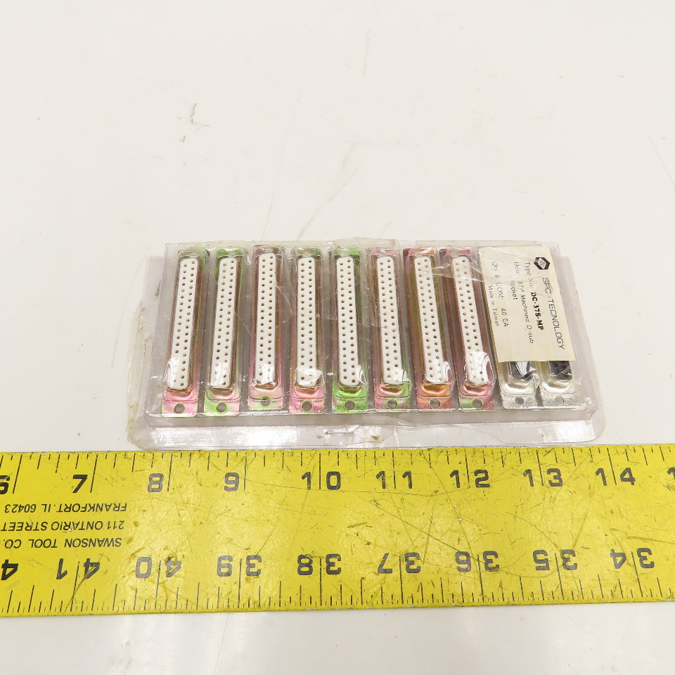 SPC Technology DC-37S-MP 37 Pin Solder Cup Female Sub-D Connector Lot Of 10
