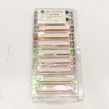 SPC Technology DC-37S-MP 37 Pin Solder Cup Female Sub-D Connector Lot Of 10
