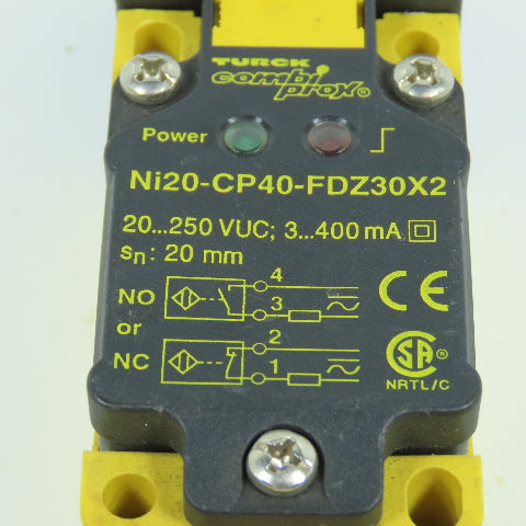 Turck Ni20-CP40-FDZ30X2 Inductive Proximity Sensor 20-250V