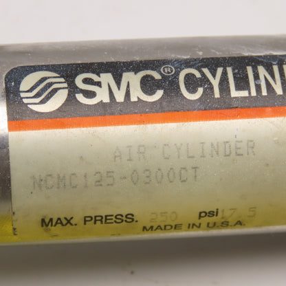 SMC NCMC125-0300CT 1-1/4" Bore 3" Stroke Single Acting Air Retract Cylinder