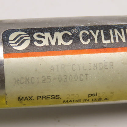 SMC NCMC125-0300CT 1-1/4" Bore 3" Stroke Single Acting Air Retract Cylinder