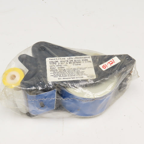Brady 8240-00 B580 White On Blue 2.25" x 90' Label Cartridge