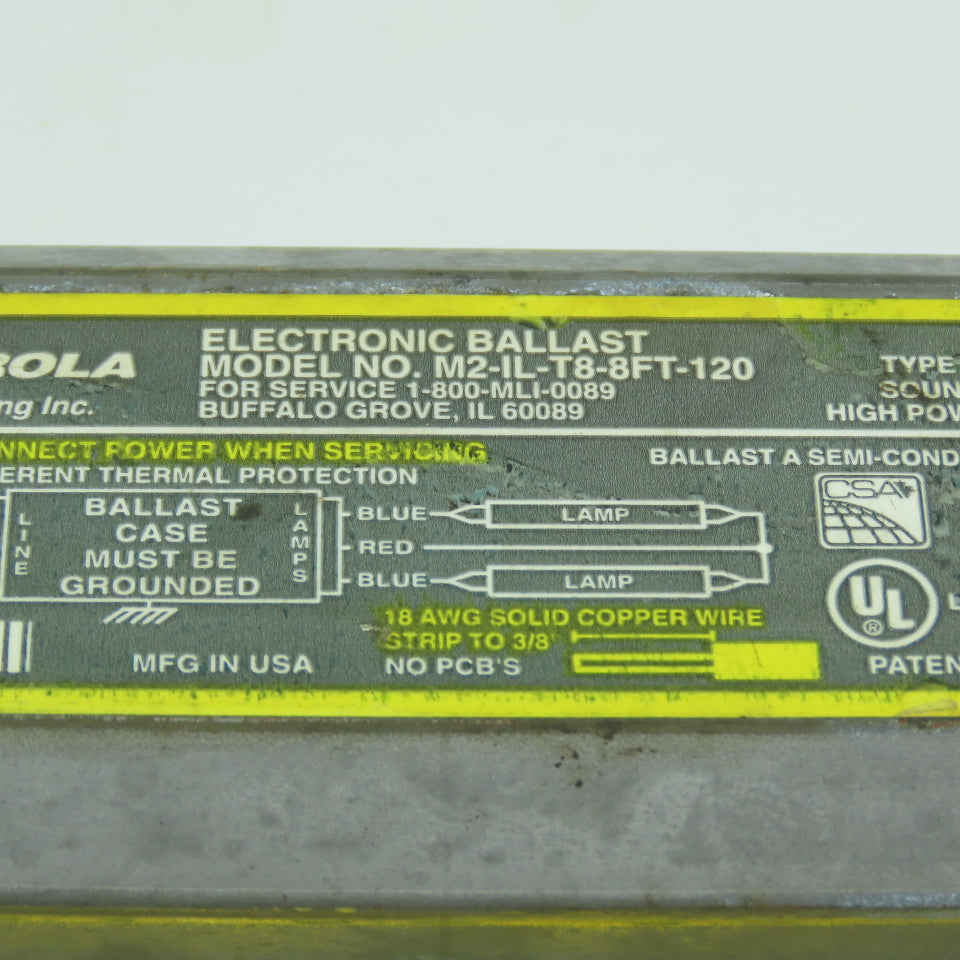 Motorola M2-IL-T8-8FT-120 Electronic Ballast 120VAC 8' Instant Start