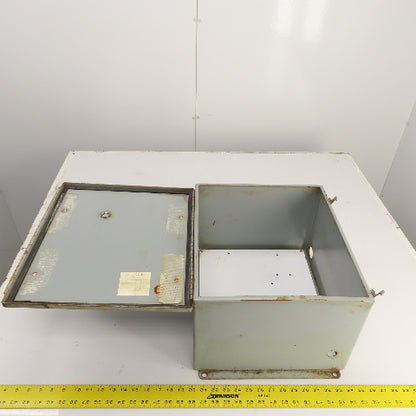 Hoffman 16" x 14" x 10" Electrical Enclosure W/ Backplate & Hinged Door
