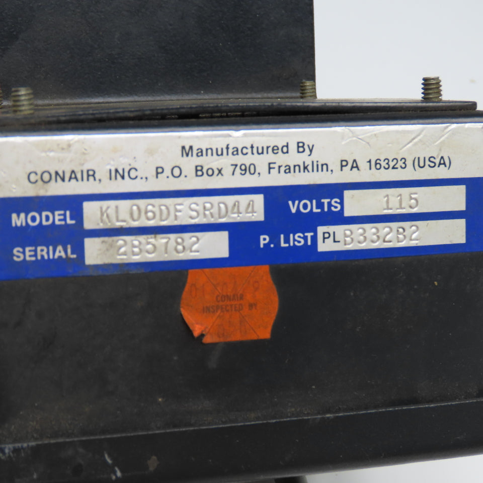 Conair KL06DFSRD44 Industrial Feeder Hopper Loader Junction Box