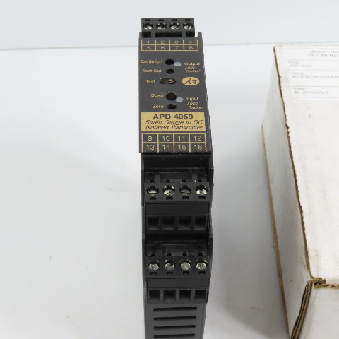 Absolute Process Instruments APD 4059 Strain Gauge To DC Transmitter 85-265V
